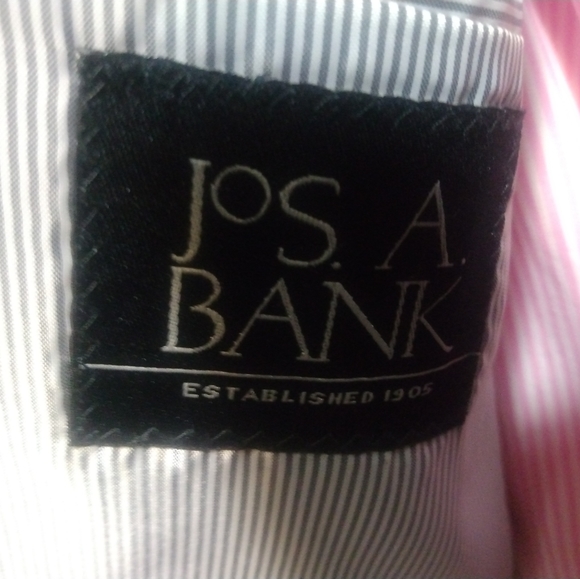 Jos A Bank Light Gray Pencil Stripe 2Btn/1Vent Suit Size 44R W38 Inseam28 - Picture 6 of 10